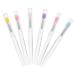DRESSOOS 6pcs Small Lip Brush with Lid Lip Gloss Lipstick Eyeshadow Eye Shadows Applicators Lip Applicator Silicone Makeup Brush Lip Mask Applicator Lip Wands Scrub Brush Plastic