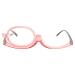 Flip Lens Magnifying Makeup Glasses - Folding Rotation Reading Magnifying Makeup Eye Glasses for Cosmetic (+2.00)