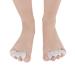 2 Pairs Silicone Toe Separators Soft Gel Toe Spacers Bunion Corrector Toe Straightener for Women Men Reduce Foot Pain Toe Corrector Splint Toe Stretcher for Hammer Toe Overlapping Toe Hallux Valgus White 2 Pairs