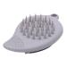 Uozonit Facial Cleanser Facial Cleanser Double-Sided Facial Cleansing Brush Made of Soft Silicone Manual Skin Care Scalp Brush Versatile Hand Scrubber Light Grey
