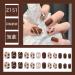 24Pcs/Set Press On Nails Brown Sparkling Diamond Leopard Print Short False Nails Acrylic Fake Nails Full Cover Nails Tips Artificial Finger Manicure Press on nails for Women and Girls - Buy Online on GoSupps.com