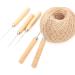 5-Piece Wooden Handle Scratch Awl & Pin Punching Set for Leather Stitching - DIY Handmade Leather Tool Kit - Buy Online on GoSupps.com