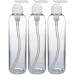 BRIGHTFROM Lotion Pump Bottles, Empty 8 OZ, BPA-Free, PET Refillable Plastic Containers, Clear with White Dispenser for - Soap, Shampoo, Lotions, Liquid Body Soap, Creams and Massage Oil (3 Pack) Pack of 3