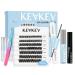 KevKev DIY Lash Extension Kit Lash Clusters Kit 84 Pcs Cluster Lashes with Lash Bond and Seal Lash Glue Remover Overnighter Seal and Applicator for DIY Eyelash Extension(Cirrus Kit D-8-16mix) DIY Lash Kit Cirrus