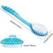 Bath Brush Back Brush for Showering | Soft Bristle Skin Massage Body Brush for Women & Men - Blue - Buy Online on GoSupps.com