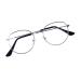 Unisex Reading Glasses Men Women Retro Vintage Metal Frame Clear Lens+ Glasses Strap Silver 2.5 Diopters