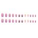 Square Purple Gradient Butterfly Design Fake Nails - Medium Press-on Nails with Nail Glue for Women - Buy Online on GoSupps.com