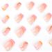 24 Pcs Swirl Square False Nails Short Rainbow French Press on Nails with Wavy Pattern Ballerina Acrylic Fake Nails Full Cover Stick on Nails 24pcs for Women and Girls 04 - Buy Online on GoSupps.com