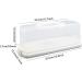 13-inch Portable Plastic Rectangular Bread Box - Translucent Cake Container for Buns, Rolls, Cakes, Bagels - White - Buy Online on GoSupps.com