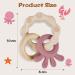 Vicloon Teething Toys for Baby Silicone and Wood Teether Baby Teether Toys Teether Chew Toy Easy to Hold and Clean Up Octopus Teething Toy Silicone chewlery for Boys&Girls (Beige) - Buy Online on GoSupps.com