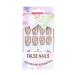 Brishow Coffin Artificial Nails - 24 Pcs Full Cover Natural Ballerina Acrylic Press-On Nails for Women & Girls - Buy Online on GoSupps.com
