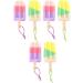 MILISTEN Ice Cream Shaped Bath Sponge Pouf Shower Set - 6Pcs with Short Handle | Unisex Bathroom Supply - Buy Online on GoSupps.com