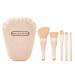 5 Pieces Of Makeup Brush Set Portable Plastic Handle Powder Blusher Brush Eye Beauty Tools Flat Makeup Brush(Color:D) One Size D