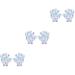 FRCOLOR 3 Pairs Printed Bath Gloves Five Finger Shower Gloves Exfoliating Gloves Printing Child Bath Towel