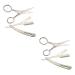 Angoily 4 Pieces Mustache Scissors Razor Stainless Steel Hand Razor Barber Shaving Tools Yangjiang Manual
