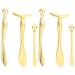 FRCOLOR 6pi ces Cuill res De Massage Pour Yeux Outils De Beaut Pour Cr me Contour Des Yeux Pratiques Et l gants Parfaits Pour Usage Personnel Ou Salon 9.5x3.4cmx2pcs Dor x2pcs