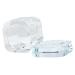 Colcolo Nail Art Glass Dish with Lid Glass Cup Easy to Clean for Salon Home Clear
