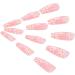 Coffin False Nails Long Fake Nails French Flowers Press on Nails Ballerina Acrylic Stick on Nails 24pcs for Women and Girls (Color : PINK Size : B) - Buy Online on GoSupps.com
