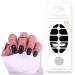 Fairy Nail UV nail foils self-adhesive gel foils half cured 20 pieces nail wraps nail polish strips to stick on (black matt)