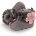 Spring Baby Winter Warm Fleece Booties | Non-Slip Soft Sole Shoes for Girls Boys | Prewalker Boots 6-12 Months Grey - Buy Online on GoSupps.com