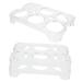 CAXUSD 3pcs Egg Storage Box Refrigerator Fridge Clear Shelves Transparent Egg Racks Flat Shoes Household