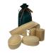7 in 1 Original Color Without Bleach Natural Loofah Sponge Set for Shower Exfoliating for Man and Women Including Back Scrubber 2 Luffa Sponge 3 Loofah Pads and Bath Body Scrubbers