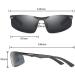 High-Quality Polarized Men's Sunglasses | AL+MG Frame | Perfect for Sports Driving Hiking Golf & Fishing - All-Black - Buy Online on GoSupps.com