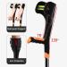 GHFTCCF Adults Folding Forearm Crutches Lightweight Adjustable Open Cuff Crutches Canes Ergonomic Design with Non-Slip Foot Cap Suitable for Height 148-190cm/ 4' 8''-6' 2'' Double The Comfort Orange 1 count - Buy Online on GoSupps.com