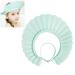 Baby Shower Cap Bath Visor Protection Silicone Adjustable Safe Shower Bathing Cap for Infants Toddler Baby Kids Children (6 Months-12 Years Old Haze Blue)