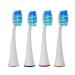 Voom Sonic Pro 7 Series Replacement Brush Heads Advanced Bristle Technology Soft Dupont Nylon Bristles Oral Care - White - Pack of 4