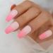 Blush Ombre False Nails - Matte Medium Coffin Finish | 24pcs Set for Women & Girls - International Shipping - Buy Online on GoSupps.com