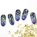 MEILINDS Gold Nail Studs Gems Rhinestones Rivets Charms Pearls DIY 3D Nail Art Decoration (2 Boxes) - Star Moon Design - Buy Online on GoSupps.com