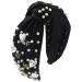 scicent Black Headband Embellished Crystal Rhinestone Pearls Beaded Hairbands Wide Hair Bands Fashion Shiny Sparkle Bling Bling Top Knot Headbands - 26319 - Buy Online on GoSupps.com