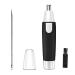 Nose Hair Trimmer for Men and Women Professional Painless Clean Nasal Ear & Facial Hair Electric Trimmer Battary-Operated Eyebrow Clipper Dual Edge Blades for Easy Cleansing Black