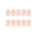 24 Pcs Press On Nails | Short Square Nude Pink Acrylic False Nails | Glossy Full Cover Stick On Nails for Women & Girls - Buy Online on GoSupps.com