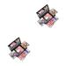 Beavorty 2pcs 74 Eyeshadow Palette Lip Gloss Blush set makeup Glitter 18*11cmx2pcs Picture 1x2pcs