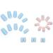 JUSTOTRY 24 Pcs Glitter Square Sky Blue French Press on Nails - Diamante Fake Nails with Nail Glue for Women's Nail Art - Buy Online on GoSupps.com
