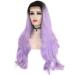 Wig Women Long Hair Black Wavy Cosplay Synthetic Women Brazilian Curly Long Hair 80s 50s 70s 60s Purple