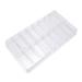 Mipcase 2pcs 16 Grid Storage Box Clear Makeup Organizer Powder Storage Holder Desk Jewelry 21.7x11.8x2.5cmx2pcs As Shownx2pcs