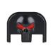 3D Aluminum Rear Cover Slide Back Plate - Replace The Original Plastic Plate Gen 1-5, Glock 17-41 44 45 Black Skull Red eyes