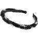 hgnxa Sequined Lace Hair Hoop for Women Korean Style Rhinestones Headband Nonslip Sweet Hairband Casual Wear Mesh Headwear Black - Buy Online on GoSupps.com