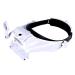 Lighted Head Magnifying Glasses Visor Headset with Light Headband Magnifier Loupe Hands-Free for Close Work Crafts Reading Repair Jewelry 5 Interchangeable Lenses