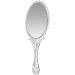 Bluelover Vintage Repousse Oval Makeup Floral Mirror - Silver Hand Held Cosmetic Mirror - Buy Online on GoSupps.com