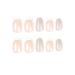 Justotry 24 Pieces Press-On Nails - Milky White French & Glitter Nude Almond Short Artificial Fingernails for Women - Easy Stick with Nail Glue - Acrylic Fake Nails in Gold & White - Buy Online on GoSupps.com