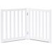 LZRS Oak Wood Freestanding Pet Gate,Wooden Dog Gates for Doorways,Dog Gates for The House,Dog Gate for Stairs,Freestanding Indoor Outdoor Gate Safety Fence 2 Panel 24 White