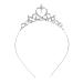 WLLHYF Silver Princess Crown Crystal Sash Tiara Rhinestone Headband Hair Accessories for Women Girls Birthday Christmas Valentine's Day Decoration Bride Wedding Headbands