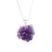 Real Natural Crystal Necklace Raw Amethyst Quartz Purple Crystal Cluster Pendant Stones Specimen Home Decoration Crafts ERDBGRZA