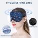 Townssilk 100% Silk Sleep Mask with Adjustable Strap - Ultimate Sleeping Aid Blindfold in Goldenstar Blue - Buy Online on GoSupps.com
