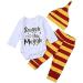 Baby Boys Girls Snuggle This Muggle Bodysuit & Striped Pants Outfit with Hat, 9-12 Months - Buy Online on GoSupps.com