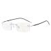 Lanomi progressive multifocal reading glasses borderless ladies men light blue light filter reading aid fashion anti -blue glasses with starch silver 1.5 dioptries